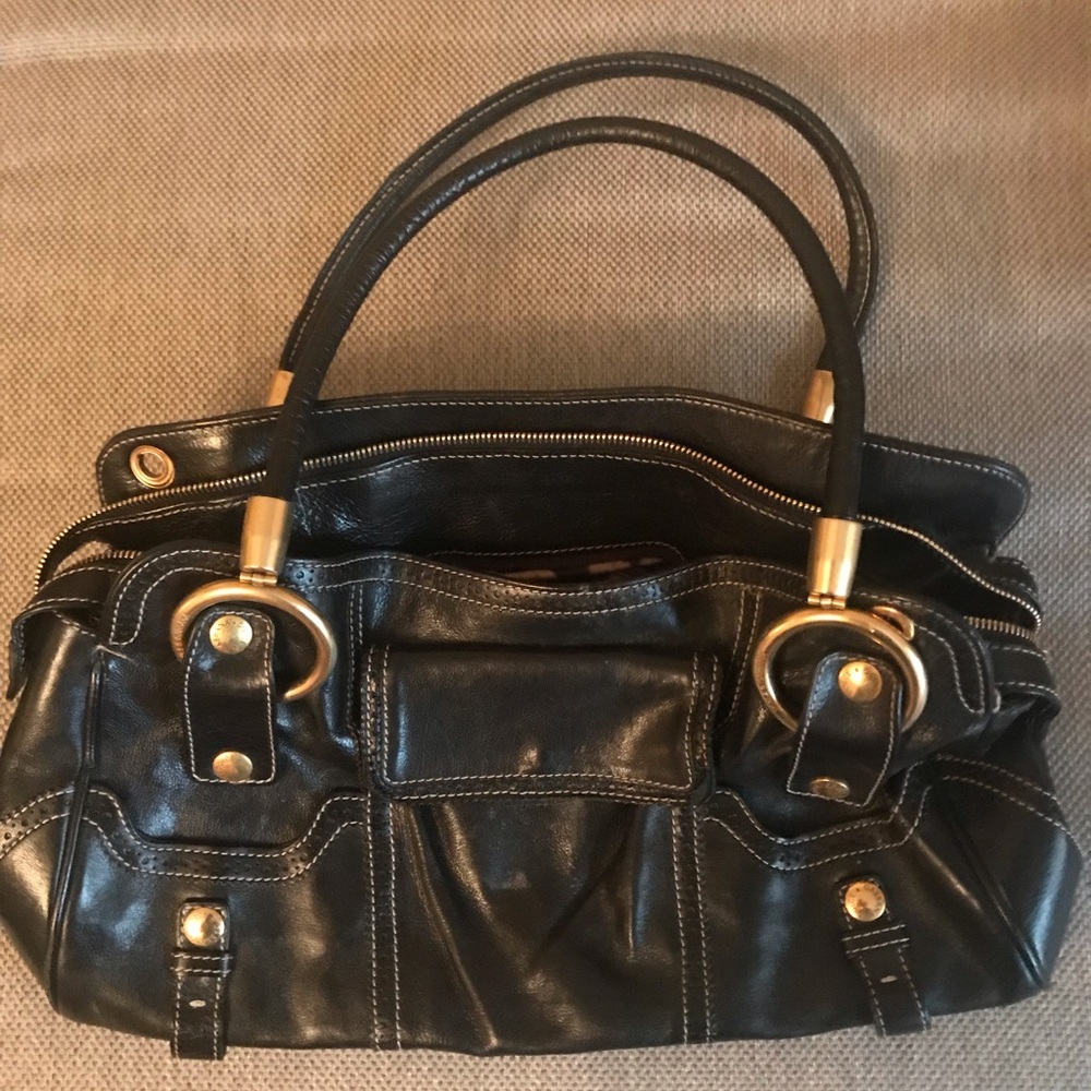 Dolce & Gabbana black leather shoulder bag